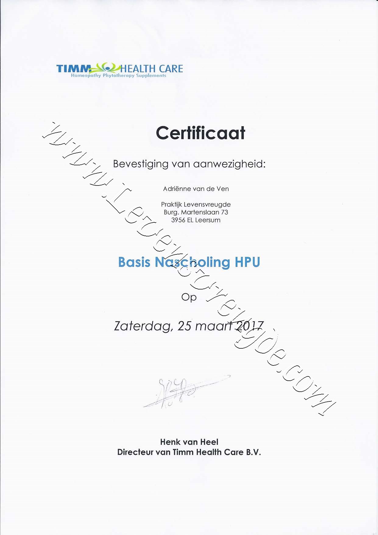 Basis nascholing HPU